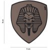 Gumená nášivka 101 Inc Pharaoh Skull - sivá