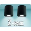 Spectrum LED Vodeodolné prisadené svietidlo CHLOE, GU10, IP65, čierne/2-PACK! [SLIP005034]