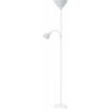 Rabalux Biela stojacia lampa Action s bielymi tienidlami pre žiarovky E27+E14 4061