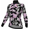 ALÉ Cyklistický dres s dlhým rukávom zimný - PR-E FLOWER - ružová