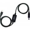 PremiumCord ku2rep15ab USB 2.0 repeater a propojovací A/M - B/M, 15m, černý