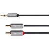 Kábel Jack 3.5mm stereo/2x Cinch 3m KRUGER & MATZ KM1216 Basic