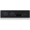 RAIDSONIC ICY BOX IB-HUB1417-i3, USB HUB Predný panel 3,5