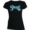 Tričko metal Rock off Ghost Blue/Grey Keyline Logo Skinny Čierna
