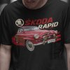 Tričko s potlačou ŠKODA RAPID Dámsky Čierna S
