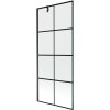 Mexen Next sprchová zástenia 1-krídlo 80 x 150 cm, čierna mriežka, čierna - 895-080-000-00-77-70
