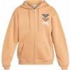 Dámska mikina Roxy, SURF STOKED ZIPPED BRUSHED oranžová,tmavo sivá,biela M