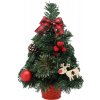 CHOMIK VIANOČNÝ STROMČEK 30 CM ČERVENÝ S POINSETTIOU *2507