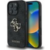 Guess PU 4G Metal Logo Zadní Kryt pro iPhone 16 Pro Grey