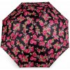 Dámsky skladací dáždnik - antracitová ružová