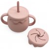 Malý Ježko Silikónový pohárik 3v1 - Honey Cup - Powder Pink