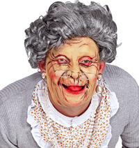 Polovičná maska starej ženy