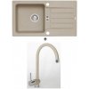 Alveus SET kuchynský granitový drez NIAGARA 30 sifón 78x43,5 + batéria ARC110 - Beige NIAGARA30G55+ARC11055