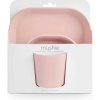 Mushie Hranatá jedálenská sada mushie - blush