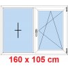 Soft Dvojkrídlové plastové okno 160x105 cm, FIX+OS