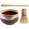 SET NA ČAJ MATCHA Ame Kozan JAPONSKÁ ČIERNA METLA CHASEN LYŽIČKA