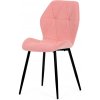 Autronic CT-285 PINK2 Stolička jedálenská, ružová látka, čierne kovové nohy