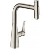 Hansgrohe M71 - Drezová batéria M7117-H240 s výsuvnou spŕškou, sBOX, vzhľad nehrdzavejúcej ocele - 73817800