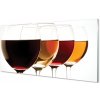 Sklenený obklad do kuchyne poháre vína 100x50 cm