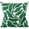 Fine Little Day Ľanová obliečka na vankúš Leaves Green 48 x 48 cm
