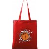 Basketbal lopta v triku - Taška bavlnená - 42 x 38 cm ( Červená )