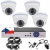 4CH 5MPx STARVIS AHD kamerový set CCTV EONBOOM VR4DW - DVR s LAN a 4x vonkajšie vari dome biela kamera