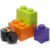 LEGO® úložné boxy Multi-Pack 4 ks - fialová, černá, oranžová, zelená