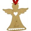 Ozdoba MagicHome Vianoce, Anjel NOEL, závesná, zlatá, bal. 5 ks