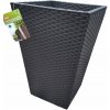 Keter Rattan plastový kvetináč M 55,4l 57 x 39 cm 228974 antracit