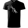 Paličky ruka - Tričko extra veľké (5-8XL) - 5XL ( Čierna )