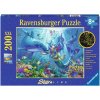 Ravensburger Svietiace puzzle Podvodný raj XXL 200 dielikov