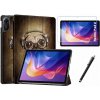 PUZDRO SMART COVER GRAFIKA + SKLO + DOTYKOVÉ PERO pre Xiaomi Redmi Pad 2