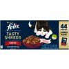 Felix Tasty Shreds lahodný výber v šťave hovädzie kura kačka morka 44 x 80 g
