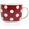 Banquet Hrnček keramický polievkový červený s bodkami 730 ml
