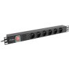 Lanberg PDU-03F-0200-BK predlžovací kábel Rack PDU 10 1U 16A, 3x 230v Shucko 2m, čierny