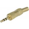 Konektor jack 3,5mm gold