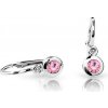 Cutie Jewellery Detské náušnice C1537B Pink -Biele zlato 585/000