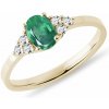 Zlatý prsteň so smaragdom KLENOTA K0234013