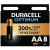 Duracell - optimum 200 alkaline battery aa lr6 8 unit