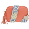 NovaKabelka.sk Bala Salmone s prídavným popruhom III kožená talianska crossbody kabelka ružová