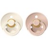 Colour cumliky z prirodneho kaucuku 2ks - velkost 3 - Ivory / Blush