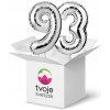 Na výber číslice 1–99 - balón v tvare čísla strieborný: 93