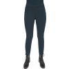QHP Legíny jazdecké Teddie s gripom dámske petrol blue