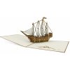 Skladacia blahoprajná karta „plachetnica“