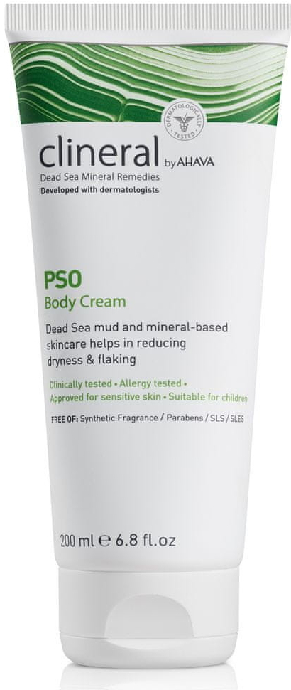 Ahava Clineral PSO hydratační tělový krém se psoriázou 200 ml