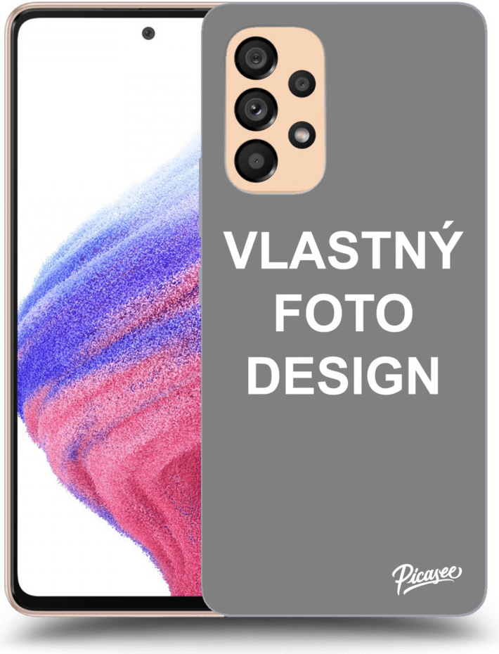 Púzdro Picasee silikónové Samsung Galaxy A53 5G - Vlastný design/motiv čierne