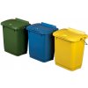 Odpadkový kôš na triedený odpad MODULOBAC 10-35 l - šedá nádoba, zelené veko,35 l