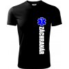 Nápis Záchranár + hviezda - Pánske tričko Fantasy športové - XL ( Čierna )