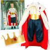 Kostým karnevalový kostým prestrojenie kráľa koruna plášť betlehem veľkosť M 110-120cm biela