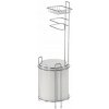 Stojan na toaletný papier s odpadkovým košom, biela